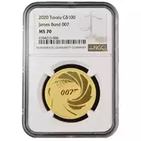 James Bond 007 1 uncja 2020 MS70 NGC - złota moneta